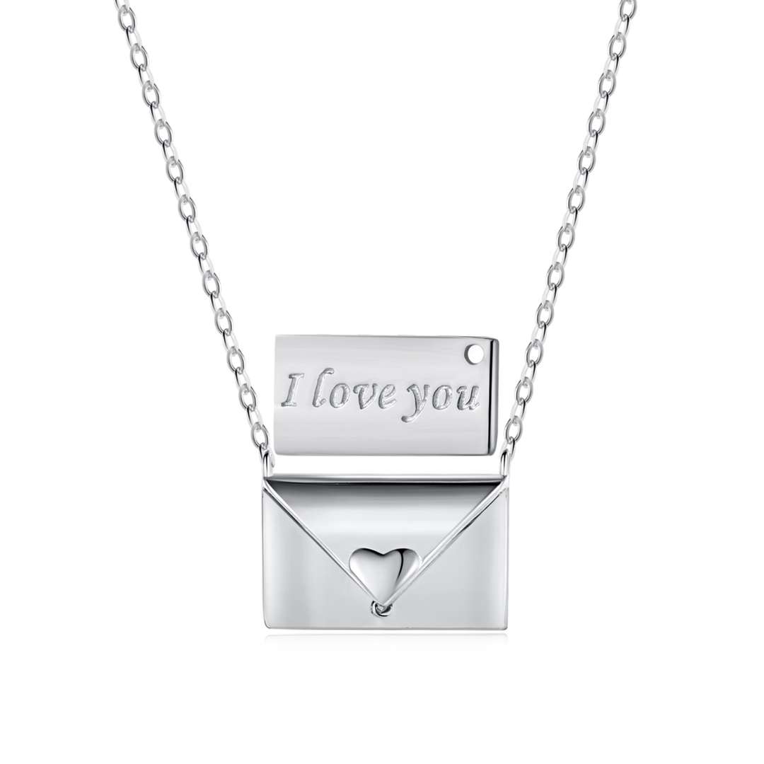 [Lumina Jewelry]Envelope Heart Shape Mother's Day Necklace