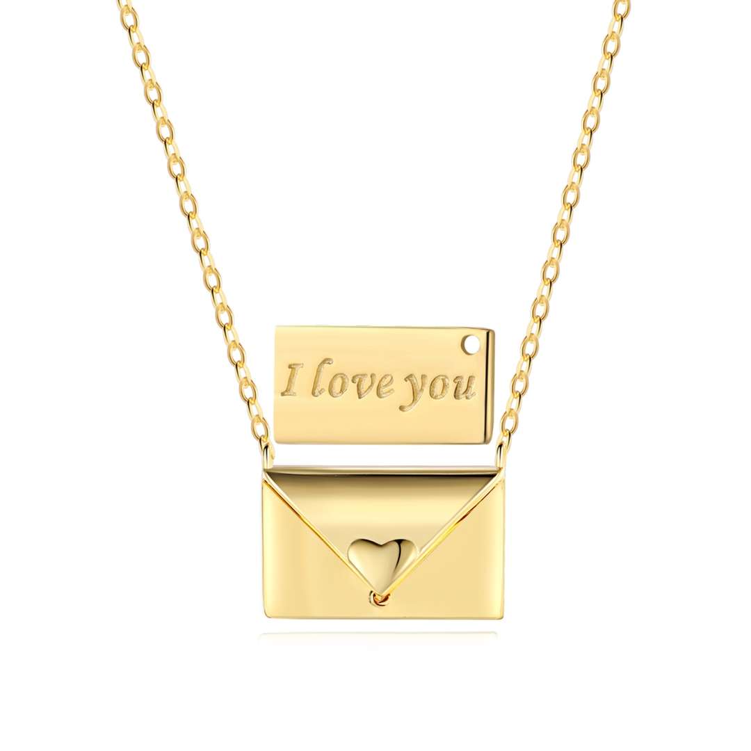 [Lumina Jewelry]Envelope Heart Shape Mother's Day Necklace