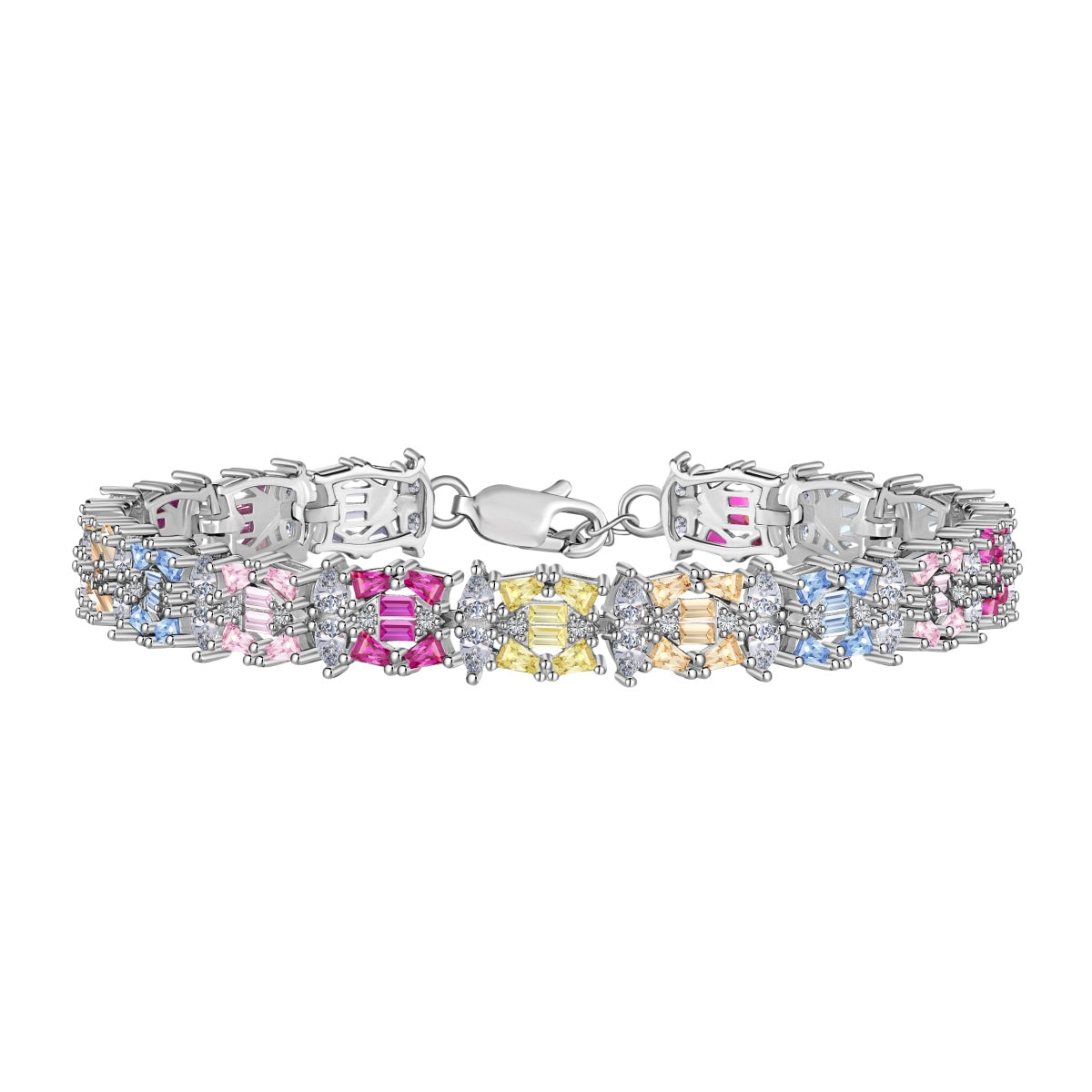 [Lumina Jewelry]Delicate Colorful Multi Cut Party Bracelet