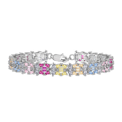[Lumina Jewelry]Delicate Colorful Multi Cut Party Bracelet