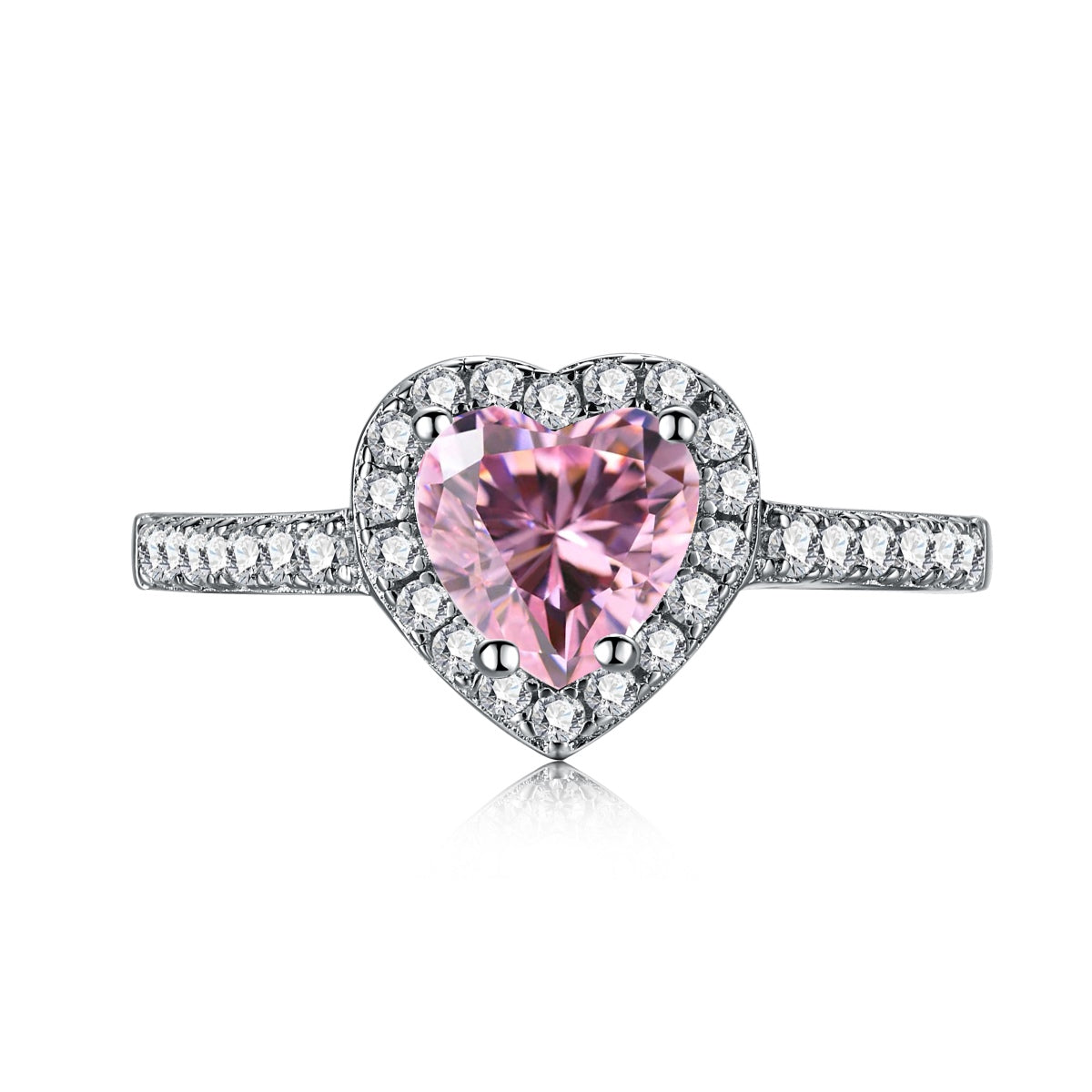 [Lumina Jewelry]Eternity Splashy Romantic Heart Shape Lover Ring