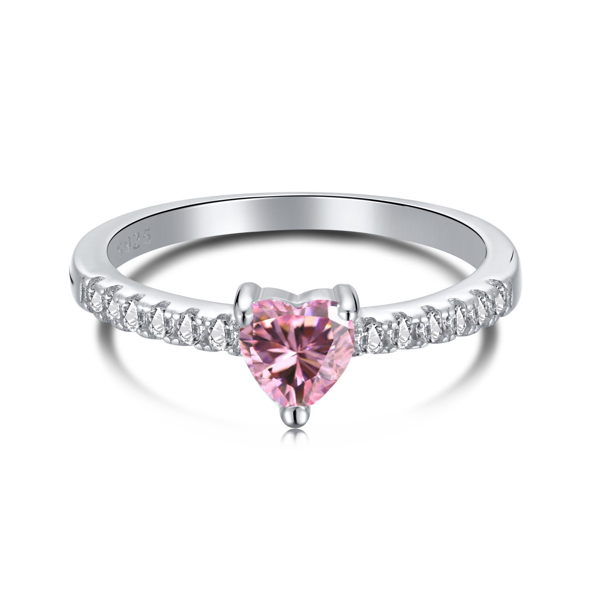 [Lumina Jewelry]0.5 Carat CaratEternity Charming Heart Shape Lover Ring