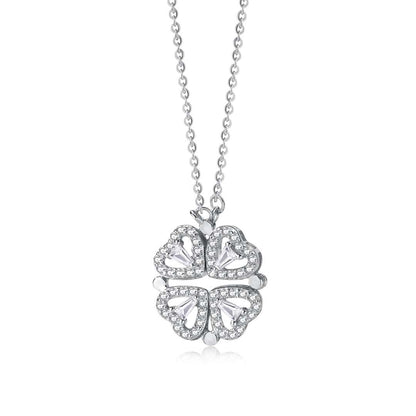 [Lumina Jewelry]Ornate Heart Cut Flower Shape Necklace
