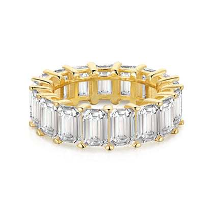 [Lumina Jewelry]0.75 Carat Elegant Emerald Cut Tennis Ring