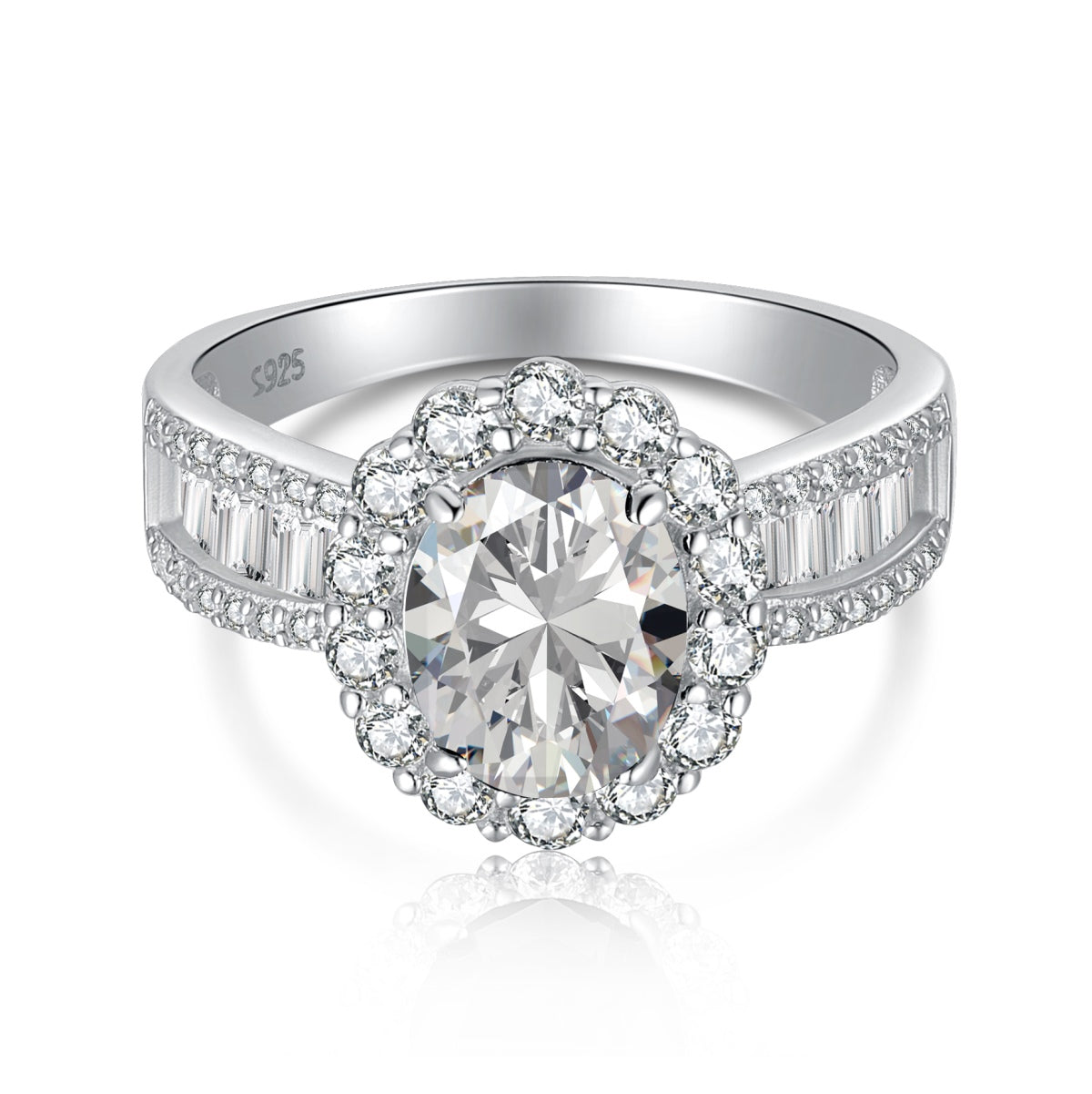 [Lumina Jewelry]1.5 Carat Dazzling Charming Oval Cut Banquet Ring