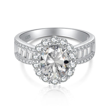 [Lumina Jewelry]1.5 Carat Dazzling Charming Oval Cut Banquet Ring