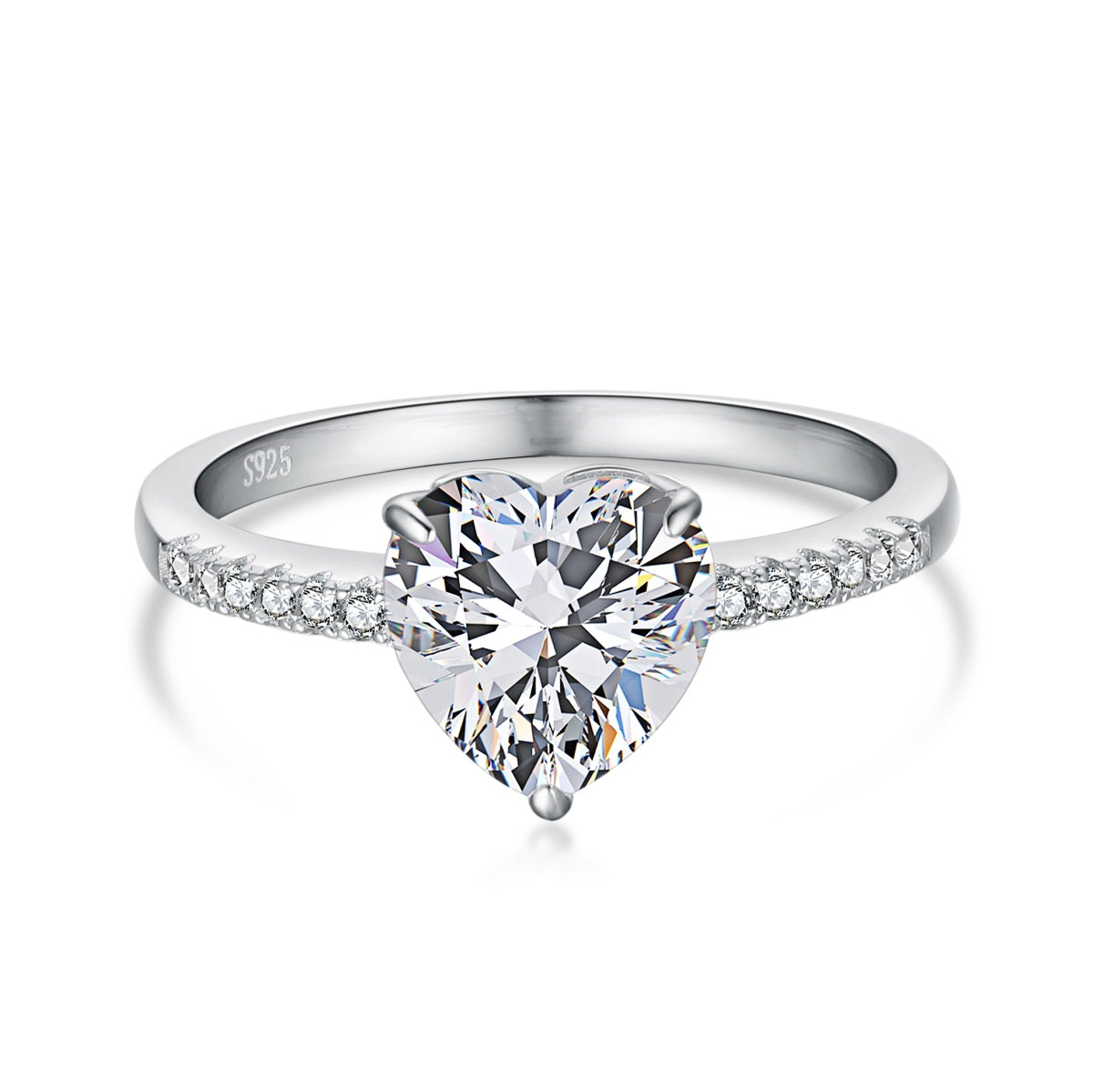 [Lumina Jewelry]2.0 Carat Dazzling Lustrous Heart Cut Lover Ring