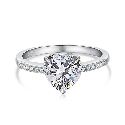[Lumina Jewelry]2.0 Carat Dazzling Lustrous Heart Cut Lover Ring
