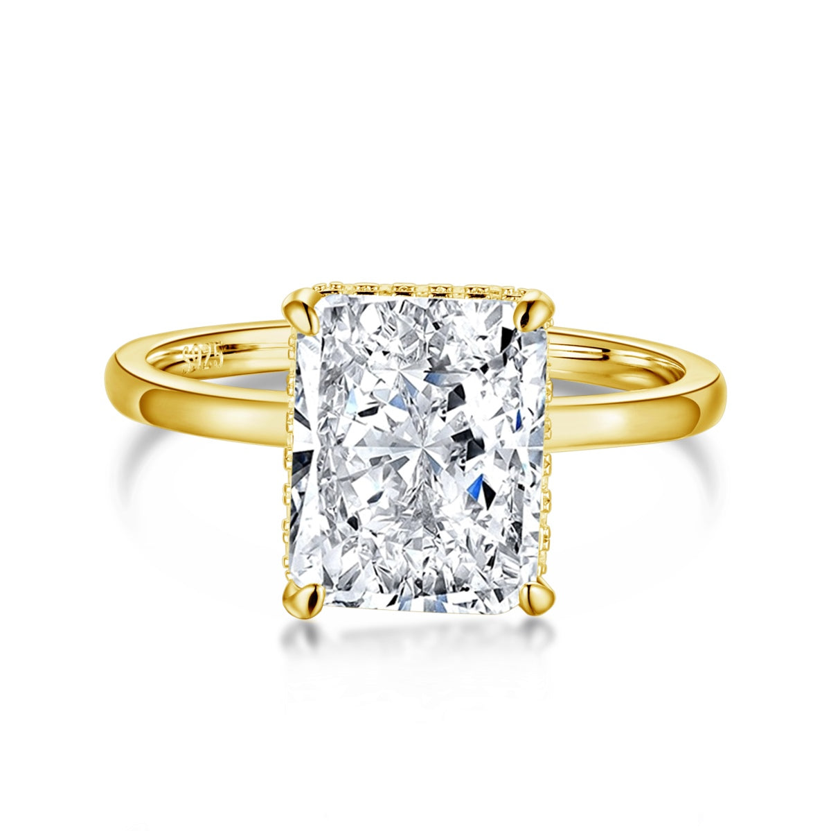 [Lumina Jewelry]4.0 Carat Ornate Enchanting Radiand Cut Banquet Ring