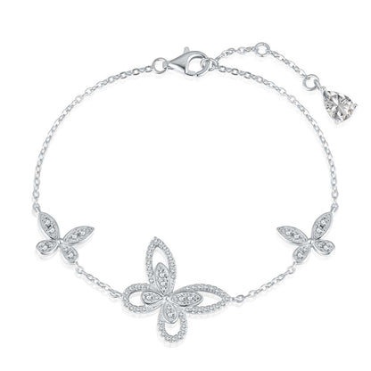 [Lumina Jewelry]Delicate Butterfly Pendant Bracelet