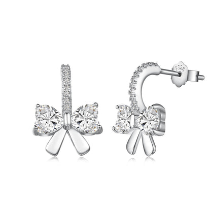 [Lumina Jewelry]Exquisite Earrings With Heart-Shaped Bow Design