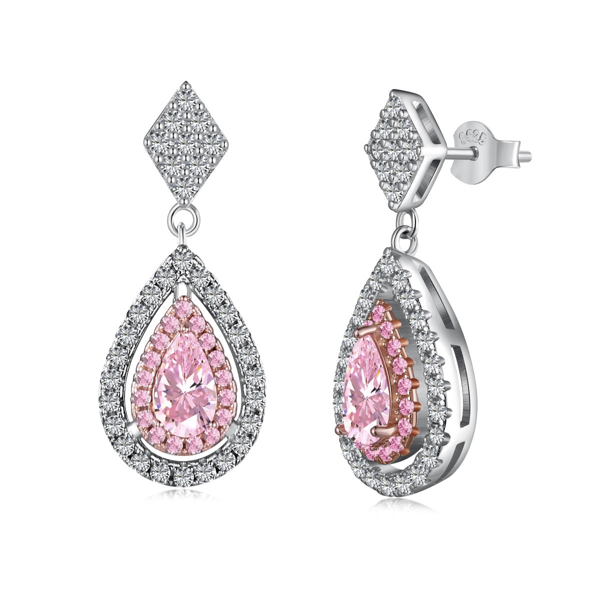 [Lumina Jewelry]Ornate Delicate Water Drop Shape Banquet Earrings