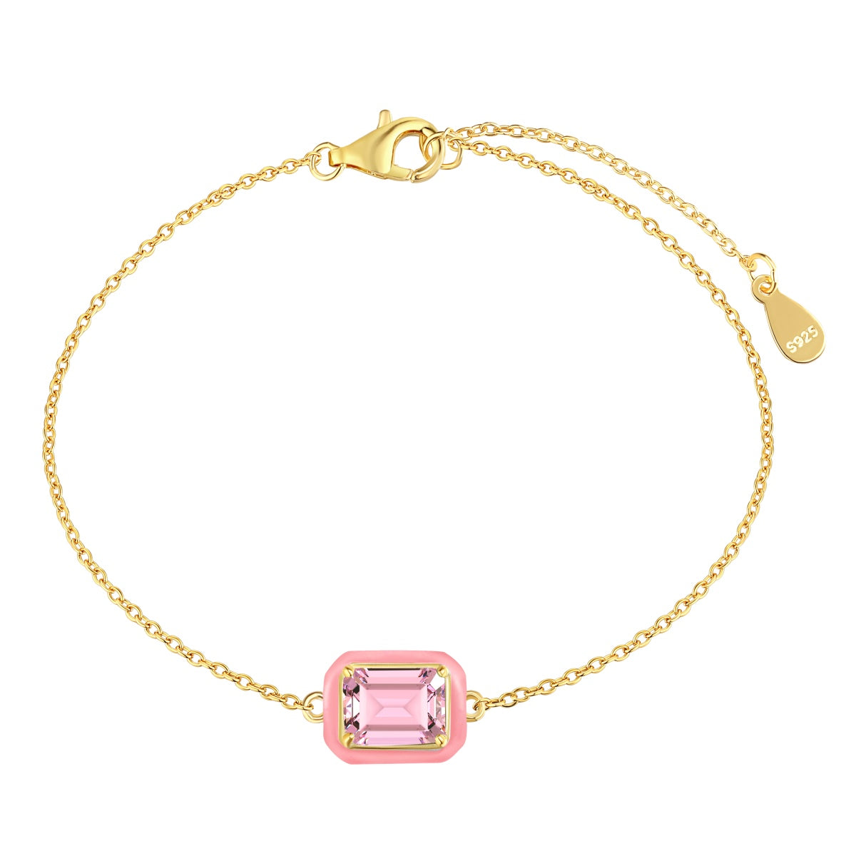 [Lumina Jewelry]2.0 Carat Sparkling Colorful Emerald Cut Daily Bracelet