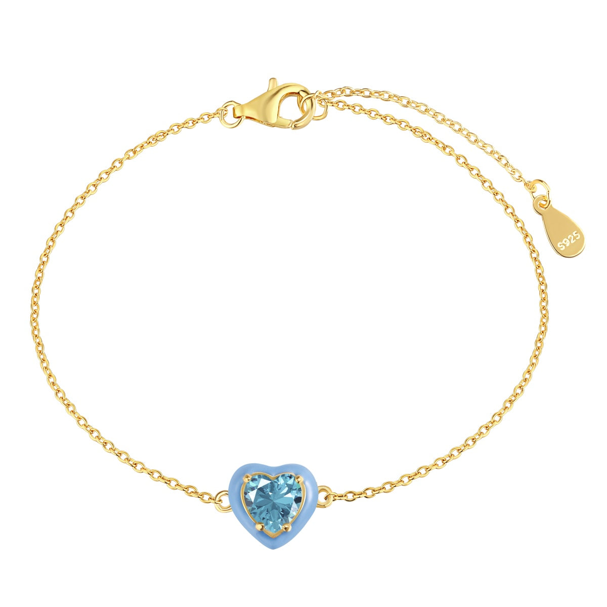 [Lumina Jewelry]Sparkling Romantic Heart Shape Lover Bracelet