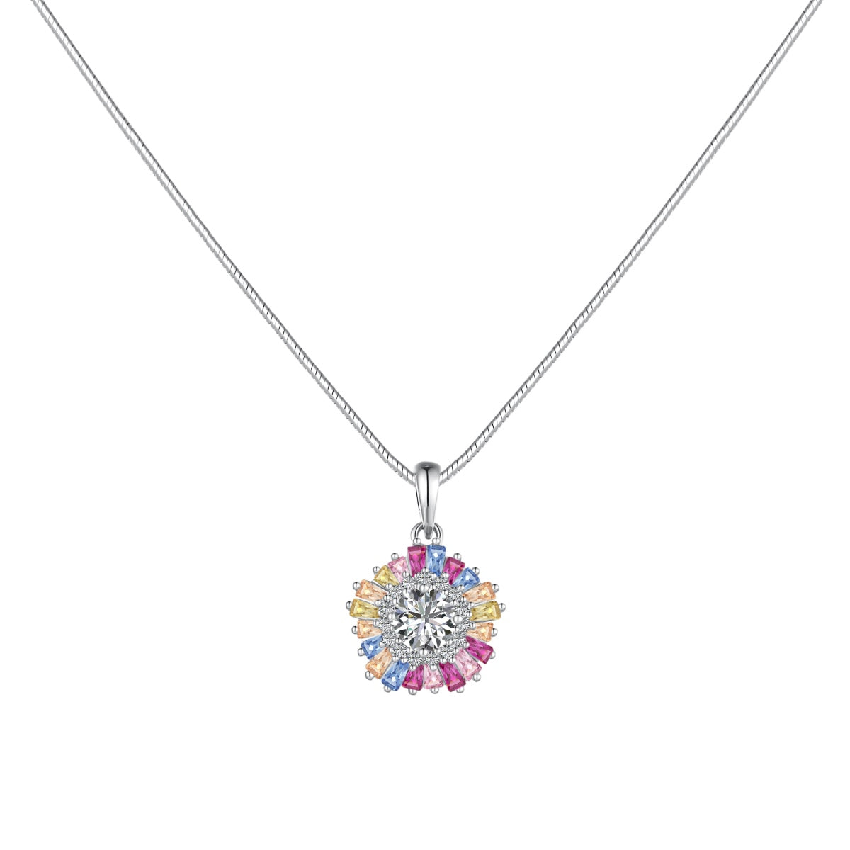 [Lumina Jewelry]Charming Flower Colorful Necklace