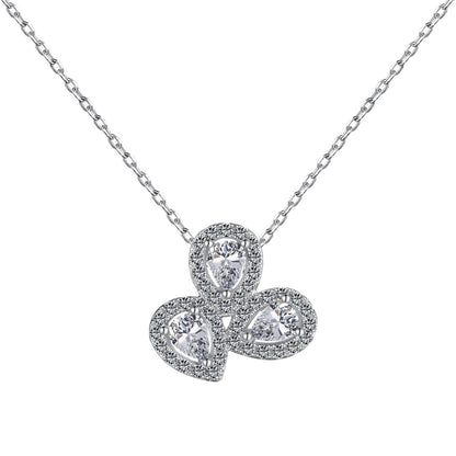 [Lumina Jewelry]Elegant Flower Shape Pear Cut Necklace