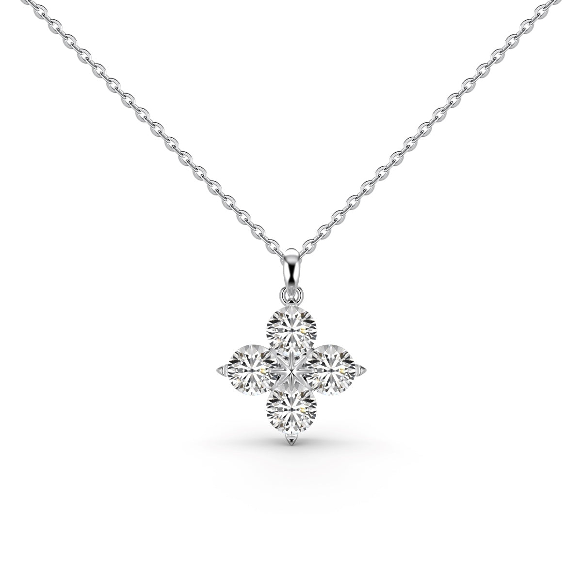 [Lumina Jewelry]Four-Leaf Clover And Eight-Pointed Star Necklace