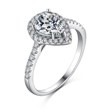 [Lumina Jewelry]1.0 Carat Luxurious Resplendent Water Drop Shape Wedding Ring