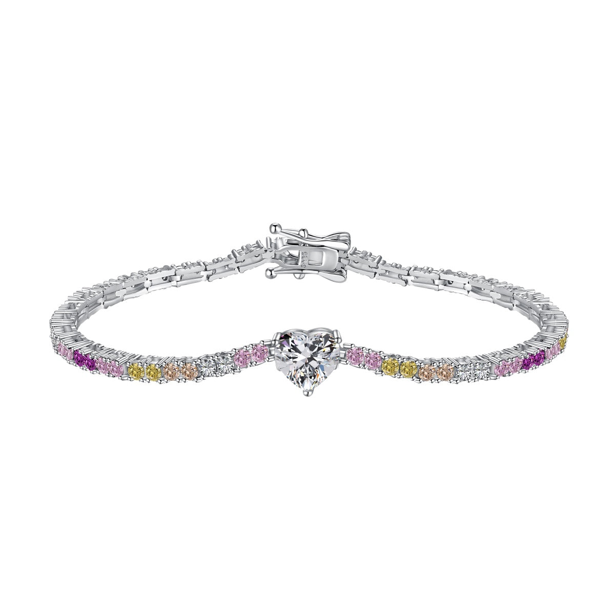 [Lumina Jewelry]Delicate Romantic Heart Shape Lover Bracelet