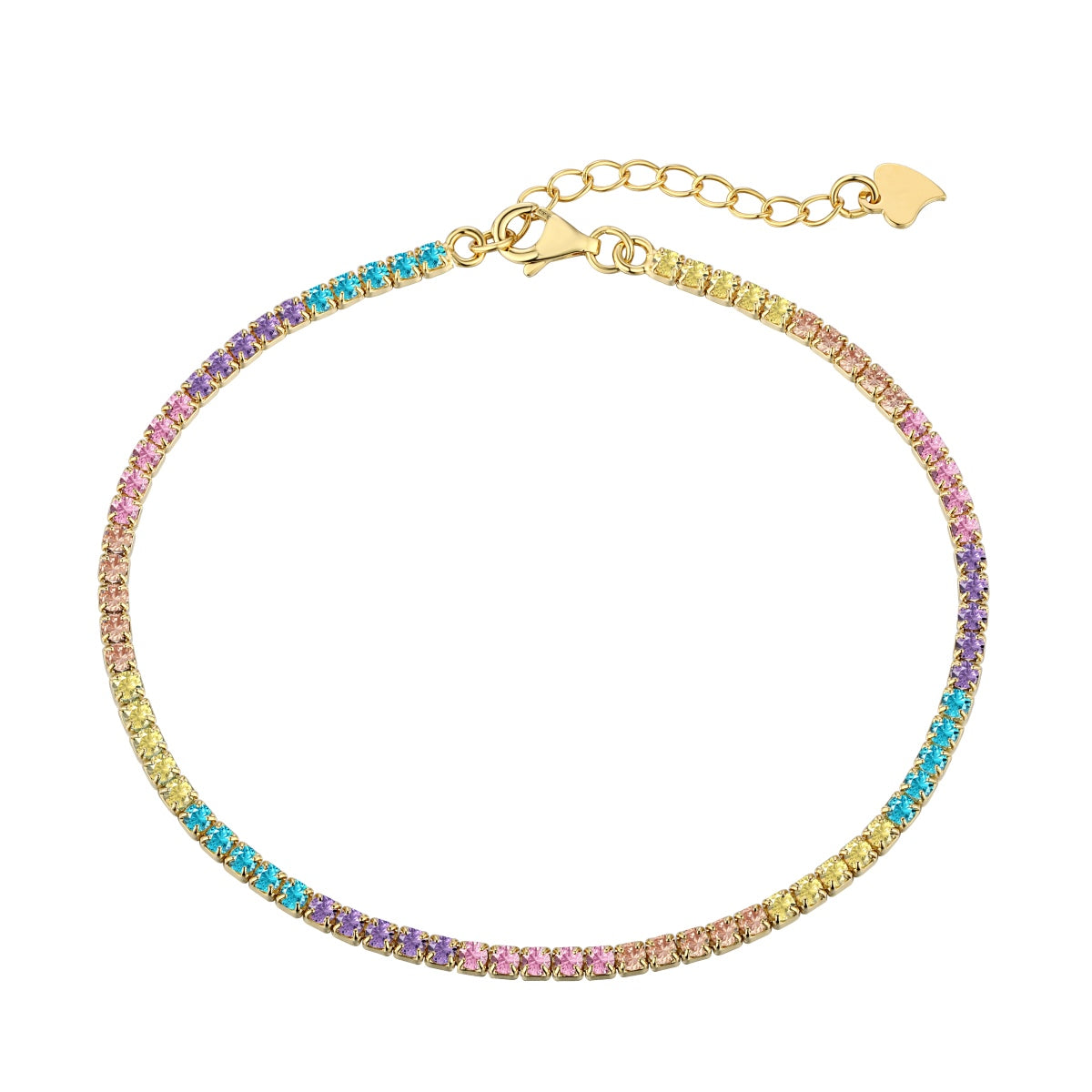 [Lumina Jewelry]Dazzling Colorful Round Cut Daily Bracelet