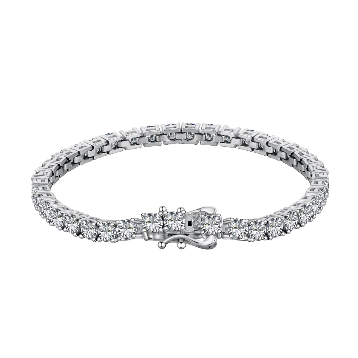 [Lumina Jewelry]Luxurious Ornate Round Cut Tennis Bracelet