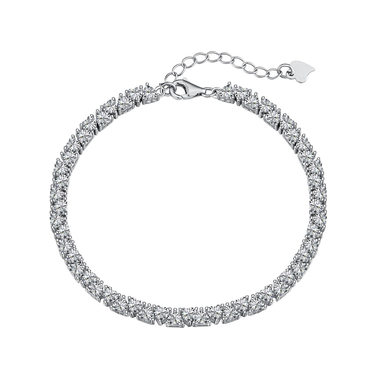 [Lumina Jewelry]Dazzling Romantic Heart Shape Lover Bracelet