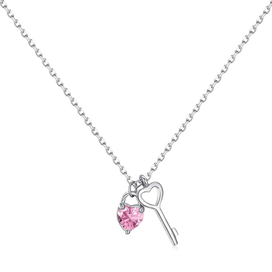 [Lumina Jewelry]Unique Heart Shape Key Pendent Necklace