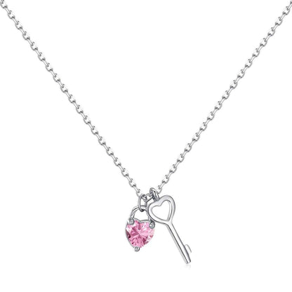 [Lumina Jewelry]Unique Heart Shape Key Pendent Necklace
