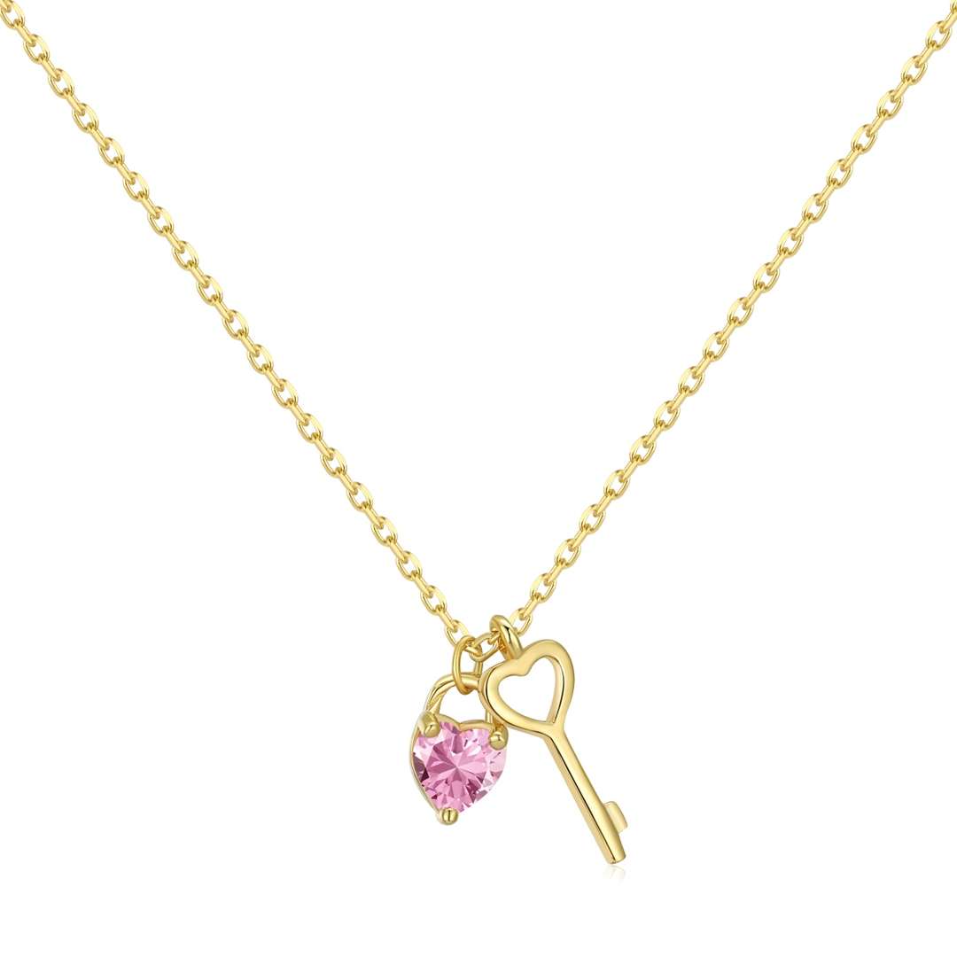 [Lumina Jewelry]Unique Heart Shape Key Pendent Necklace