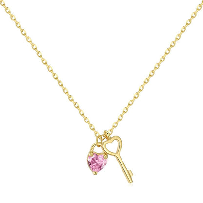 [Lumina Jewelry]Unique Heart Shape Key Pendent Necklace