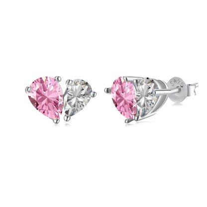 [Lumina Jewelry]Dazzling Elegant Heart Cut Lover Earrings