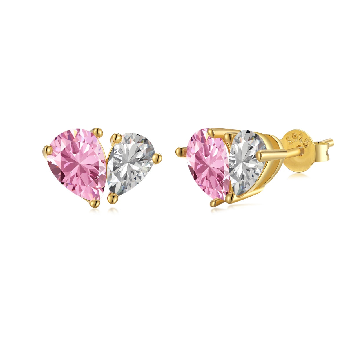 [Lumina Jewelry]Dazzling Elegant Heart Cut Lover Earrings