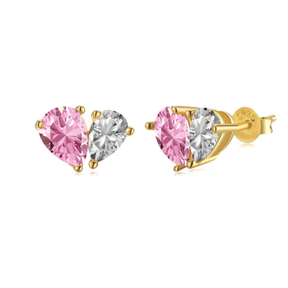 [Lumina Jewelry]Dazzling Elegant Heart Cut Lover Earrings