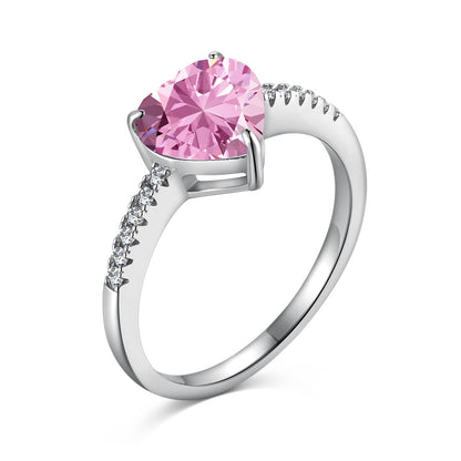 [Lumina Jewelry]2.0 Carat Dazzling Lustrous Heart Cut Lover Ring
