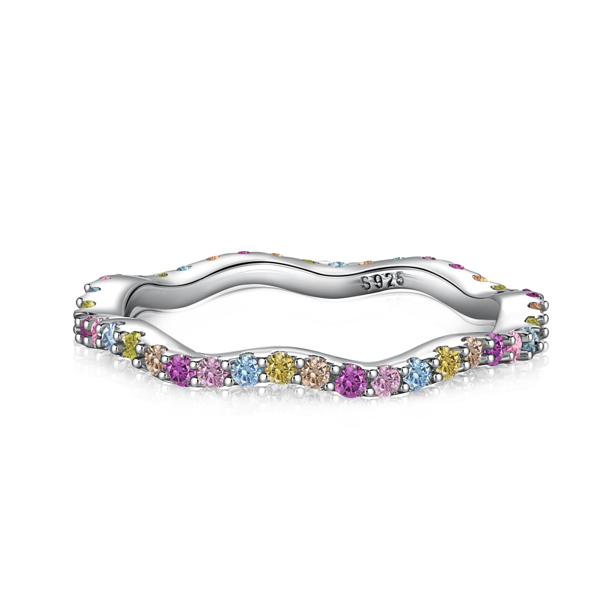 [Lumina Jewelry]Dainty Colorful Round Cut Party Ring