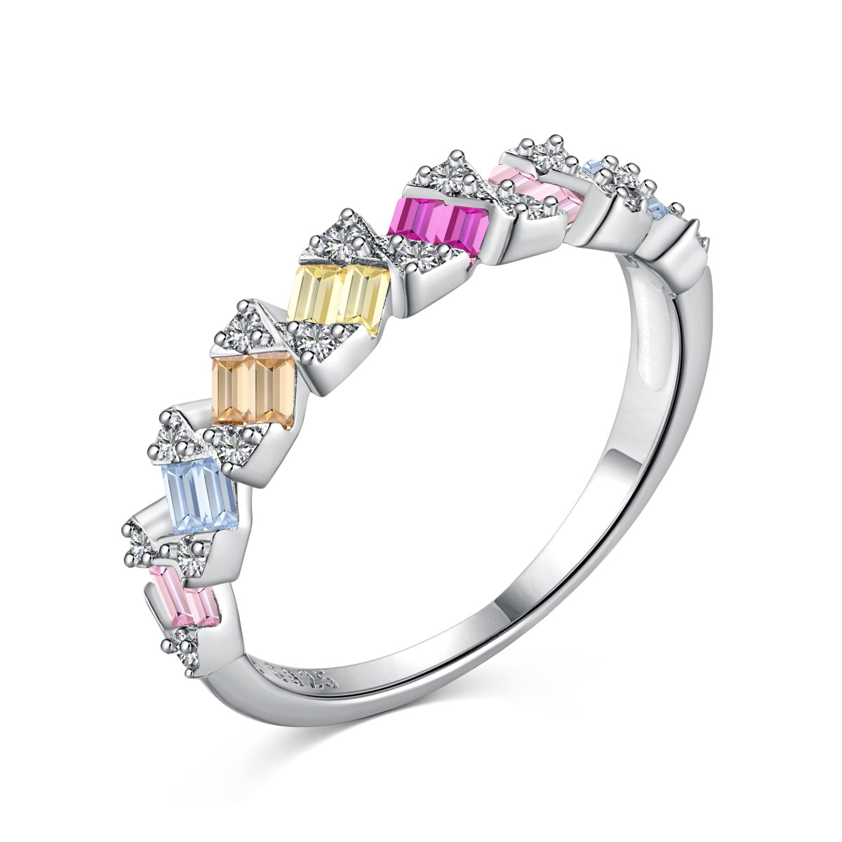 [Lumina Jewelry]Delicate Vibrant Emerald Cut Daily Ring