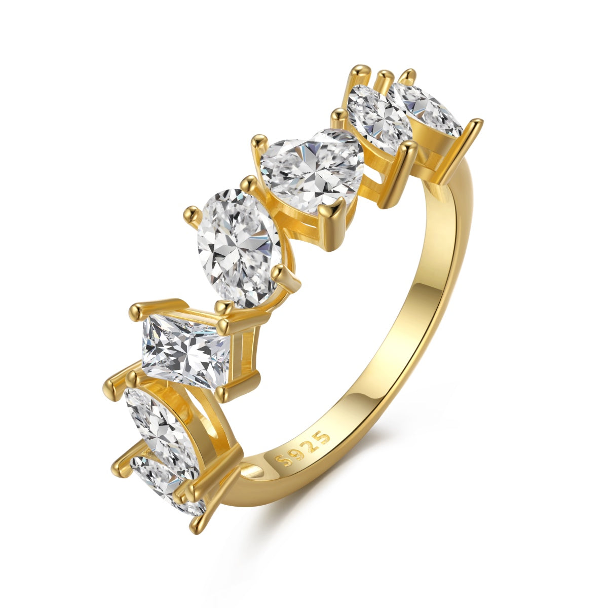 [Lumina Jewelry]Delicate Multi Cut Ring