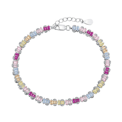 [Lumina Jewelry]Delicate Colorful Emerald Cut Party Bracelet