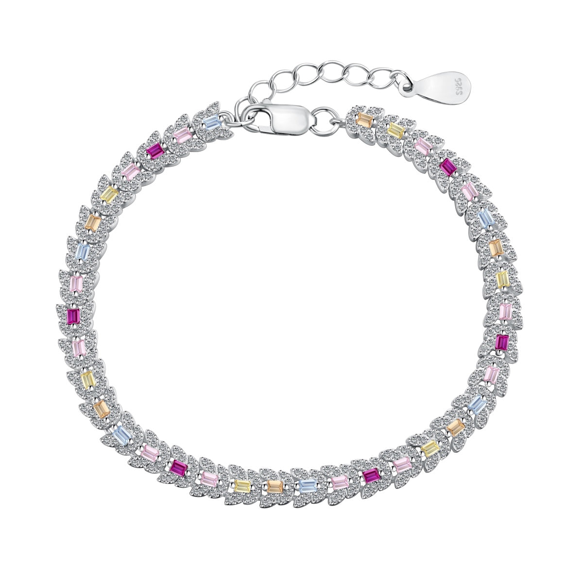 [Lumina Jewelry]Delicate Colorful Multi Cut Daily Bracelet