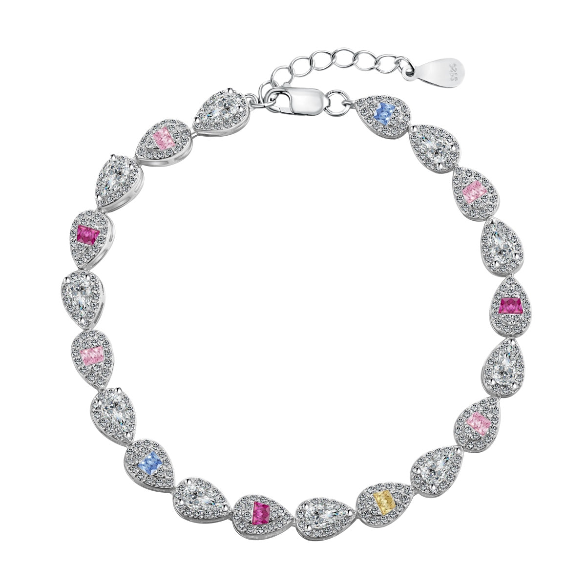 [Lumina Jewelry]0.25 Carat Radiant Water Drop Shape Daily Bracelet