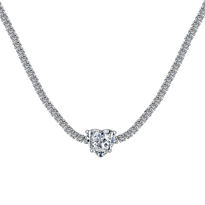 [Lumina Jewelry]2.0 Carat Sparkling Tennis Heart Cut Necklace