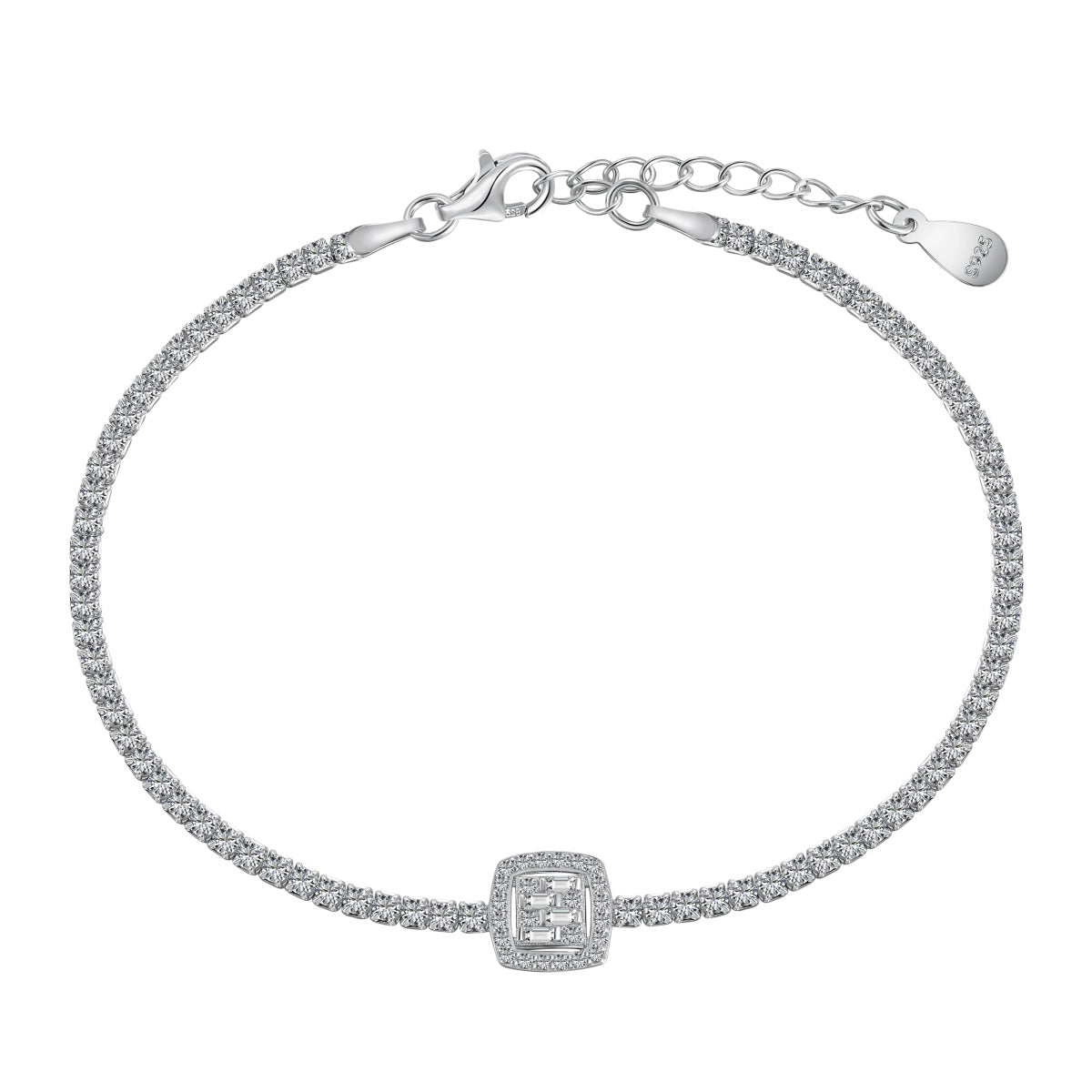 [Lumina Jewelry]Luxurious Dazzling Square Shape Banquet Bracelet