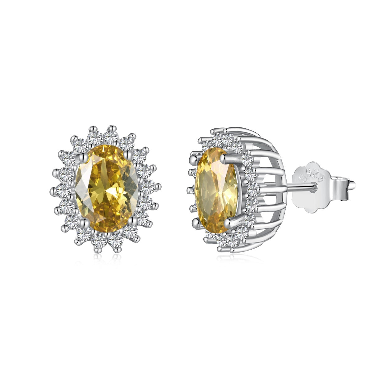 [Lumina Jewelry]Delicate Radiant Oval Cut Daily Earrings