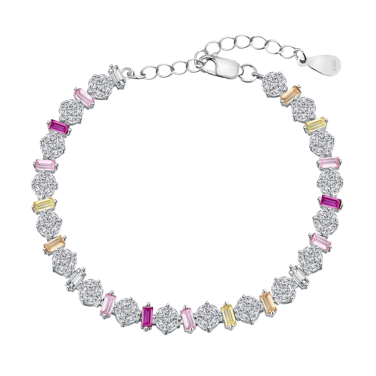 [Lumina Jewelry]Radiant Colorful Round Shape Daily Bracelet