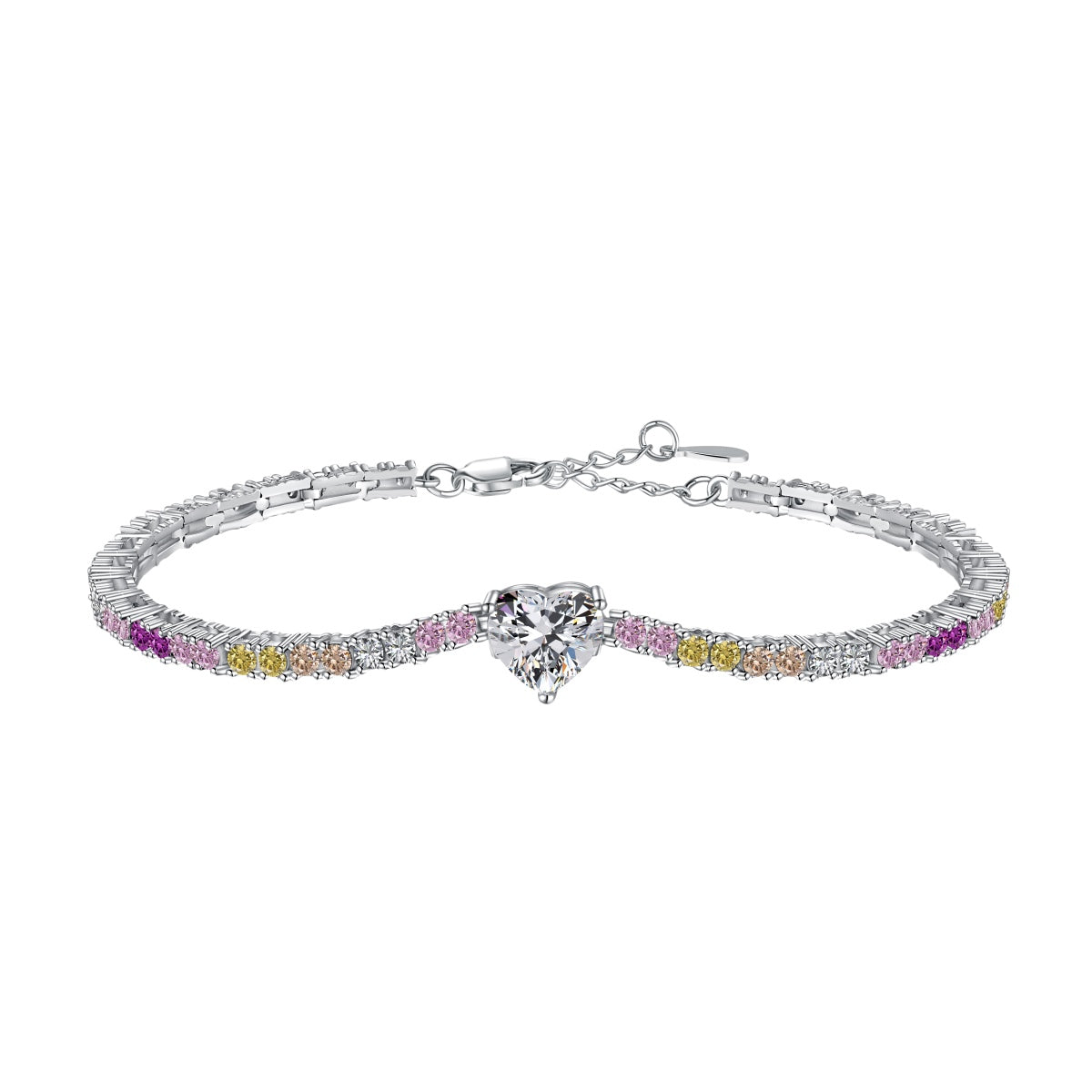 [Lumina Jewelry]Delicate Romantic Heart Shape Lover Bracelet