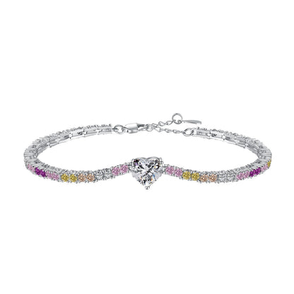 [Lumina Jewelry]Delicate Romantic Heart Shape Lover Bracelet