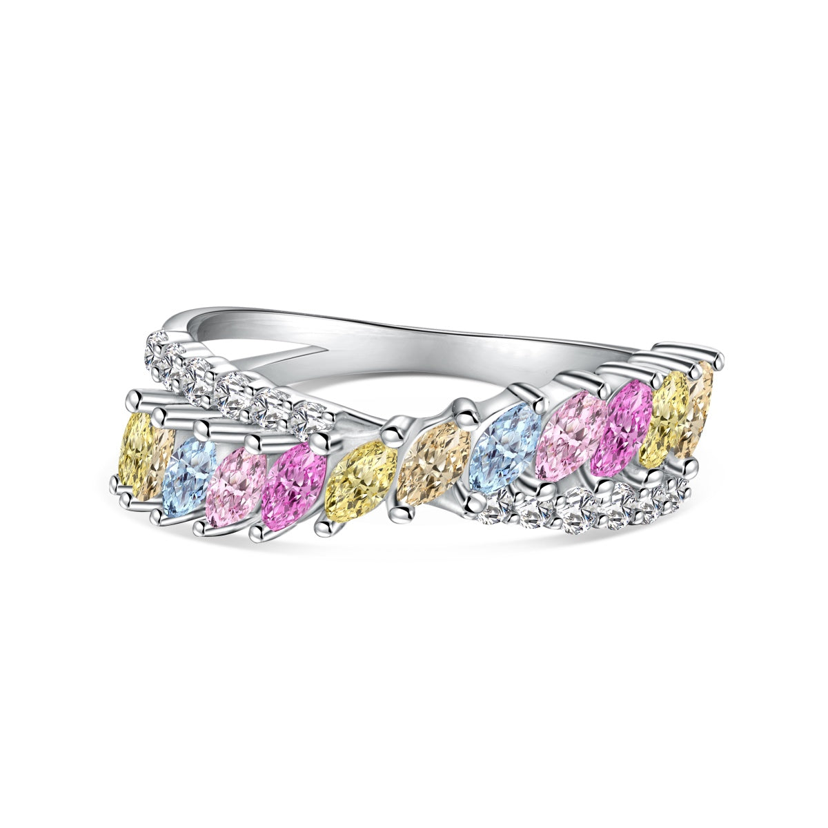 [Lumina Jewelry]Unique Colorful Marquise Cut Daily Ring