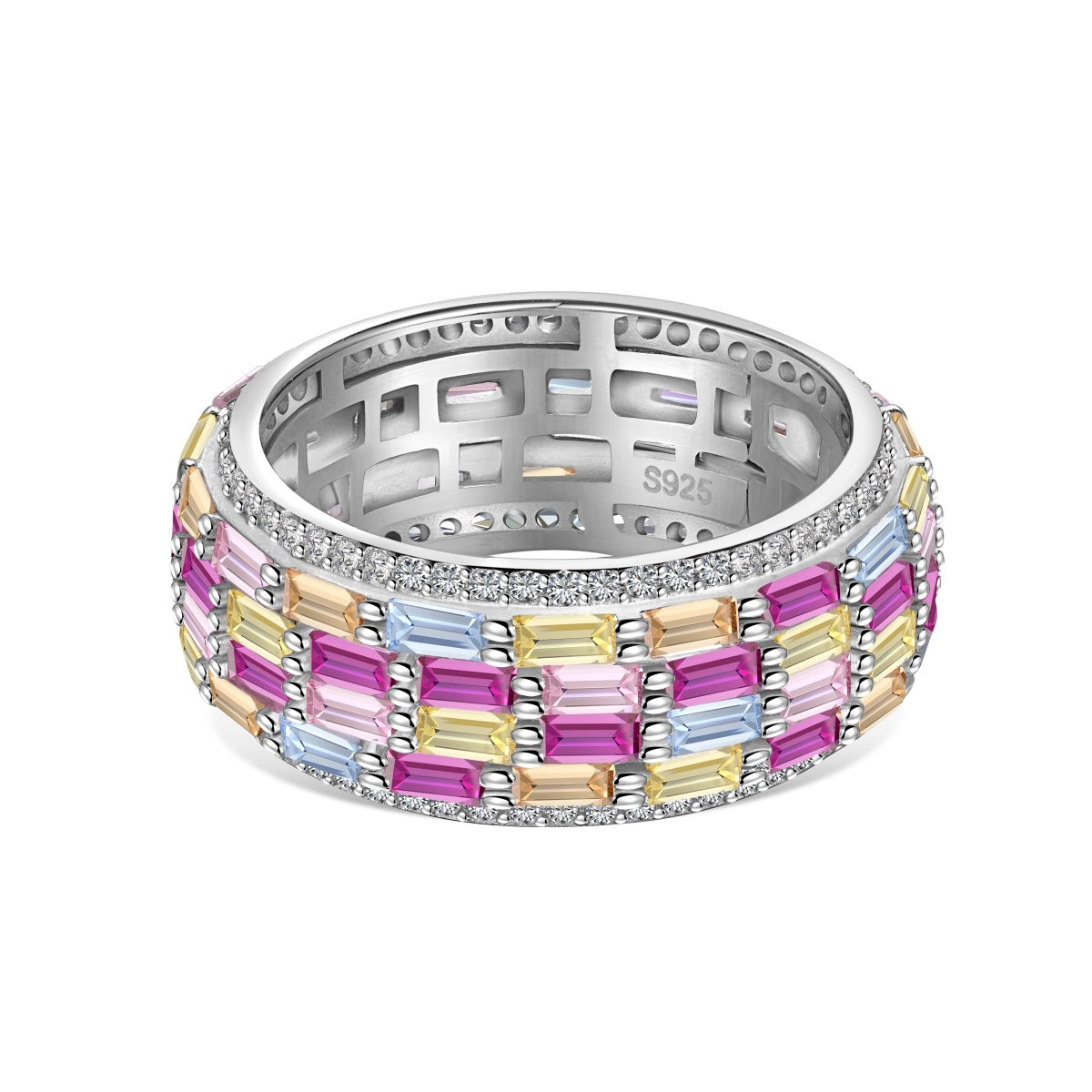 [Lumina Jewelry]Radiant Colorful Radiant Cut Daily Ring