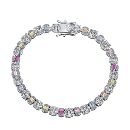 [Lumina Jewelry]Dazzling Radiant Multi Cut Daily Bracelet