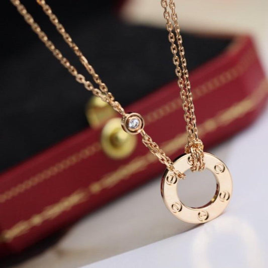 [Lumina]LOVE NECKLACE ADJUSTABLE Lumina GOLD 2 DIAMOND